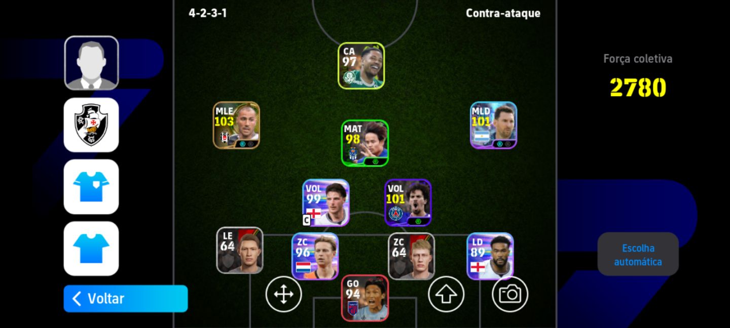 Conta efootball para não iniciar do zero