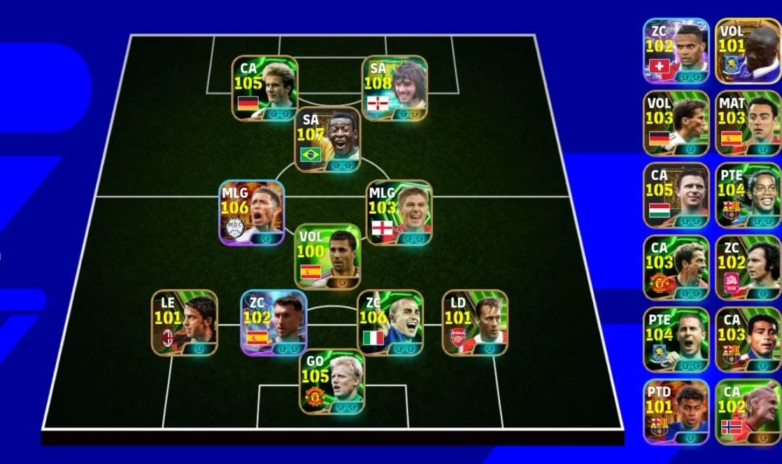 Conta Efootball Força 3240 com Best, Ronaldinho, Bellingham, Hazard, Pelé Etc