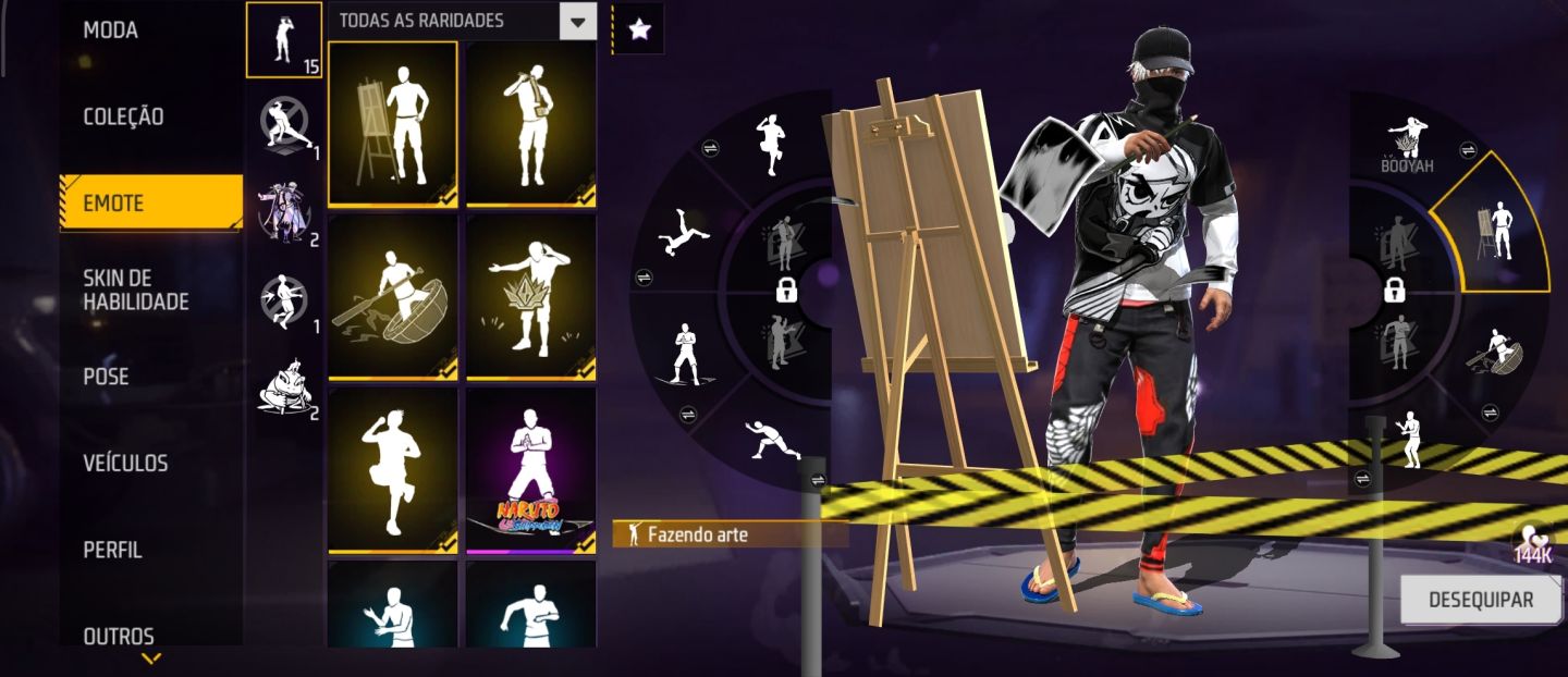 Conta de Free Fire raríssima com calças angelical