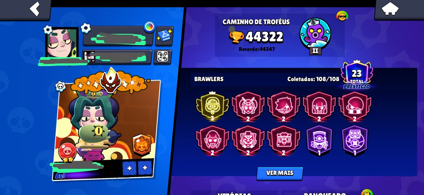 Conta brawls stars criada em 2025 ! Todos os brawlers ! MESTRE 2 !