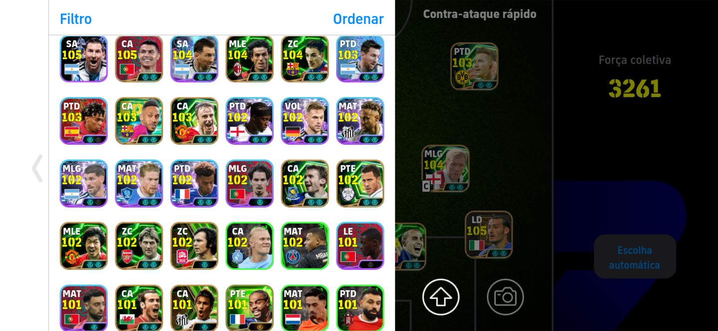 CONTA PREMIUM eFootball OPORTUNIDADE Força total: 3261+