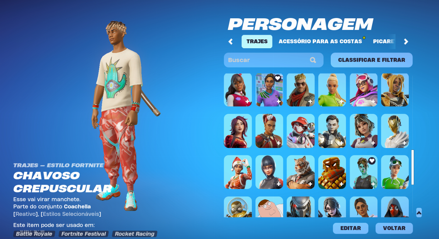 Conta Epic Games Fortnite BR Com Skins + Cosméticos Full Acesso!