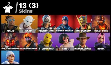Conta Fortnite 13 SKINS / Só marvel/ Mighty Thor/Thor odinson + 1.300 VBUCKS