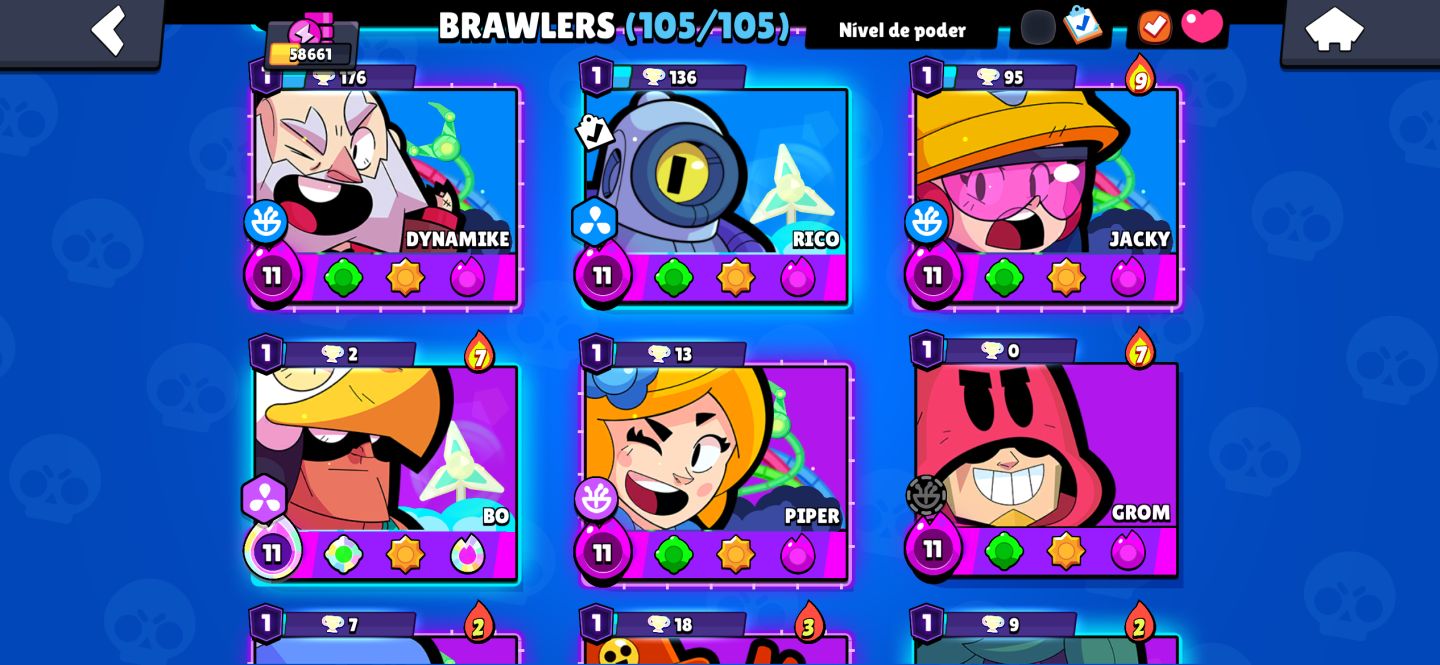 Conta Brawn Stars 2020 58K | Skins RARÍSSIMAS e Coleções Exclusivas