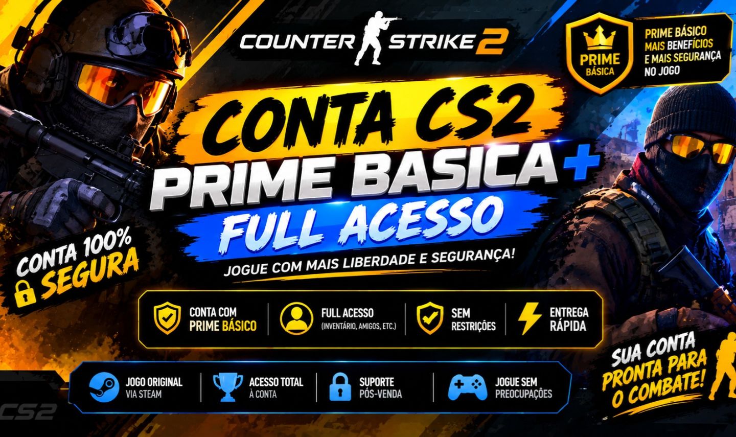 CONTA CS2 PRIME BASICA + FULL ACESSO