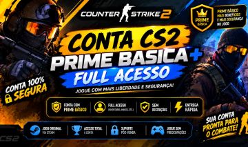 CONTA CS2 PRIME BASICA + FULL ACESSO