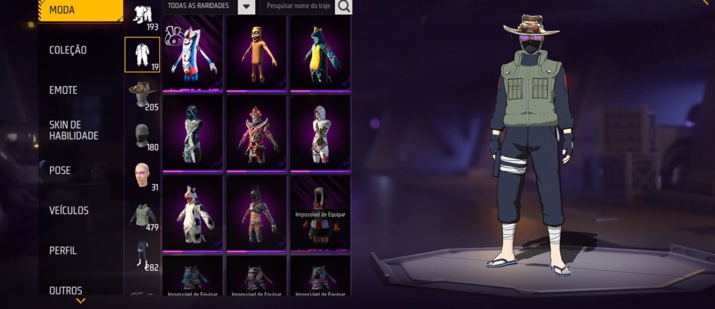 Conta de Free Fire muito boa com itens muito raro