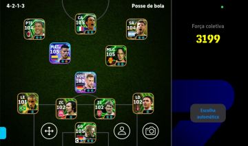 CONTA GOD eFOOTBALL ANDROID | FORÇA 3189 | R104 MILAN + ROONEY + ELITE 105 OVER