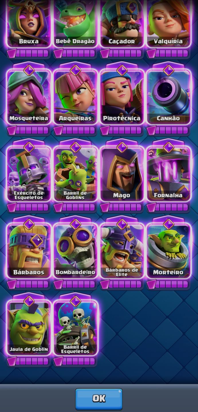 Conta Clash Royale 13k de troféus nível 16 da torre do rei