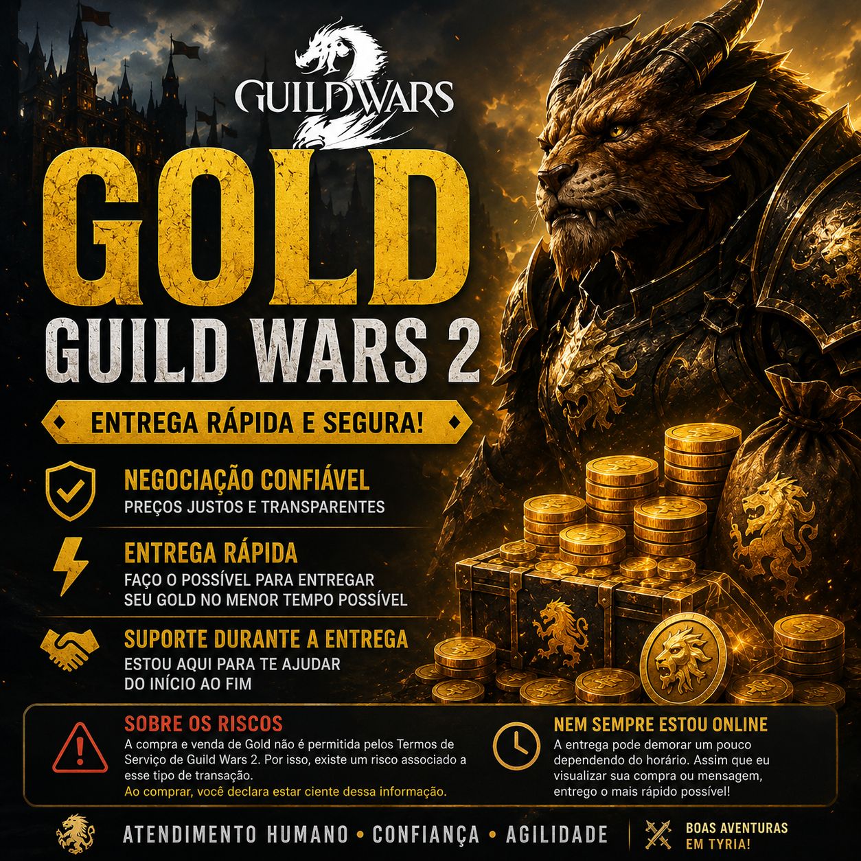 Guild Wars 2 - Gold ENTREGA RÁPIDA