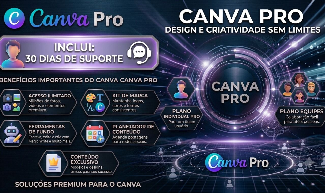 Canva pro no seu e-mail ou cualquier outro