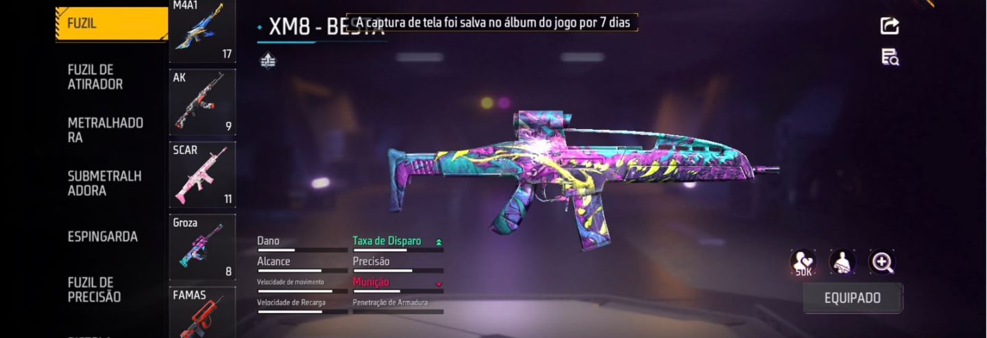 CONTA DE FF GEMADA FULL ROXA