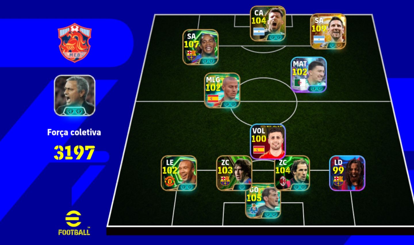 Conta de EFootball braba demais