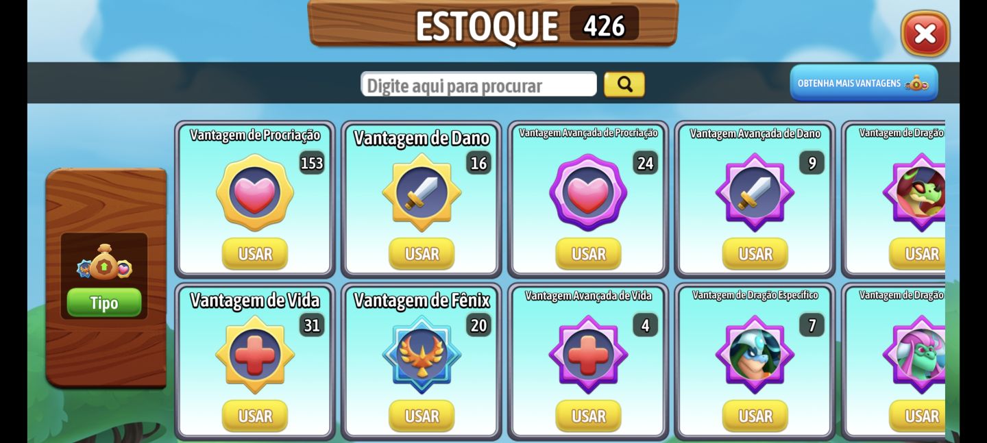 Conta de Dragon City com várias Skins