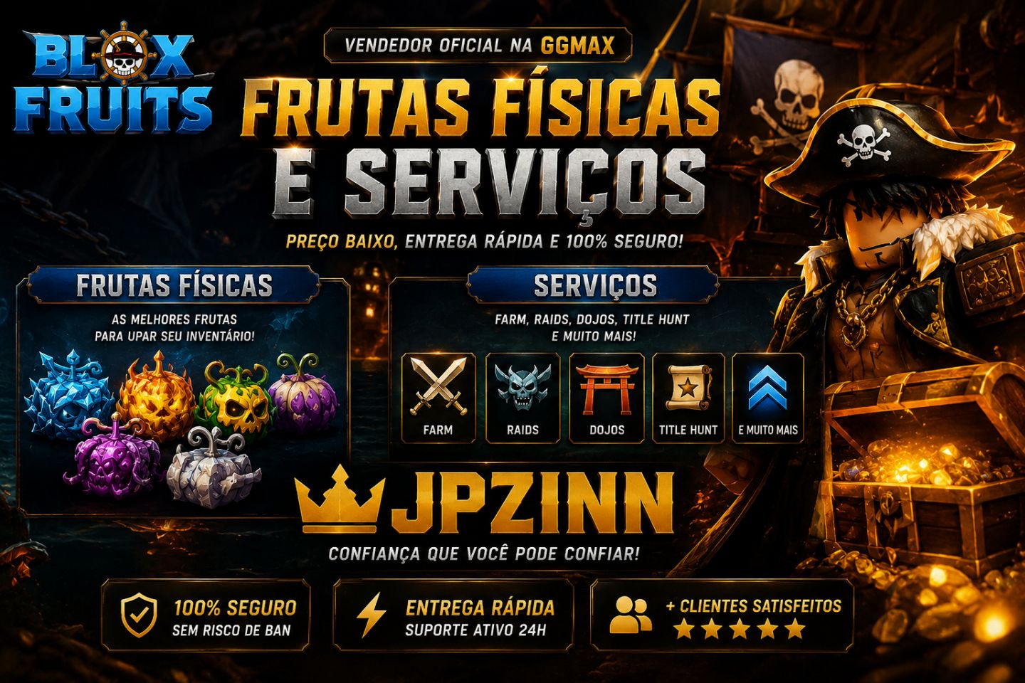 SERVIÇOS BLOX FRUITS || ENTREGA RÁPIDA!! JPZINN