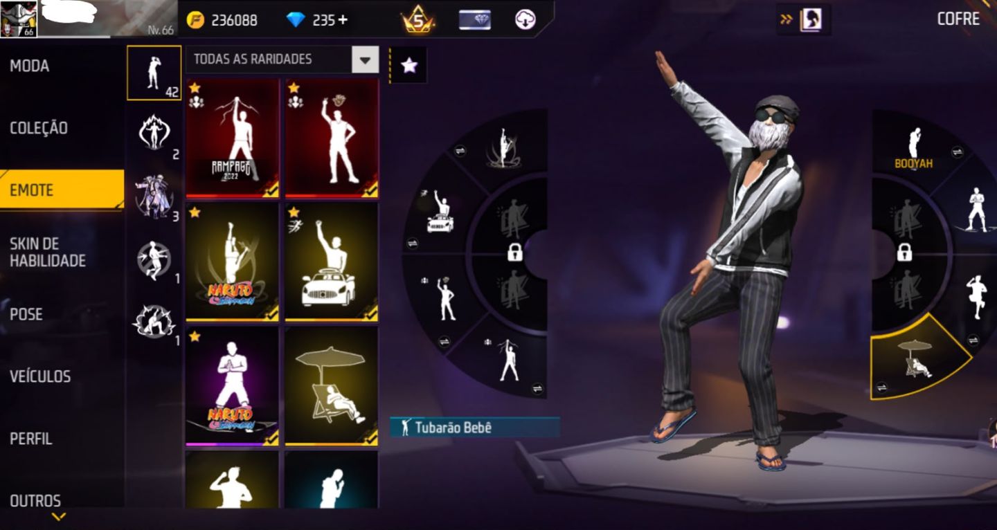 FREE FIRE LV. 66 | 16 PASSES COMPRADOS | 5.730 CURTIDAS + SKINS E EMOTES!