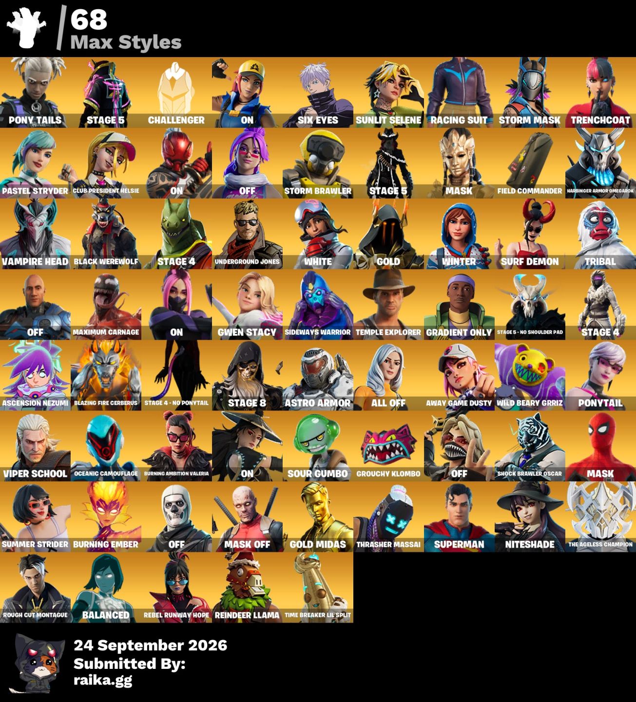 Conta fortnite com 243 skins e muitos emotes raros e stw fundador