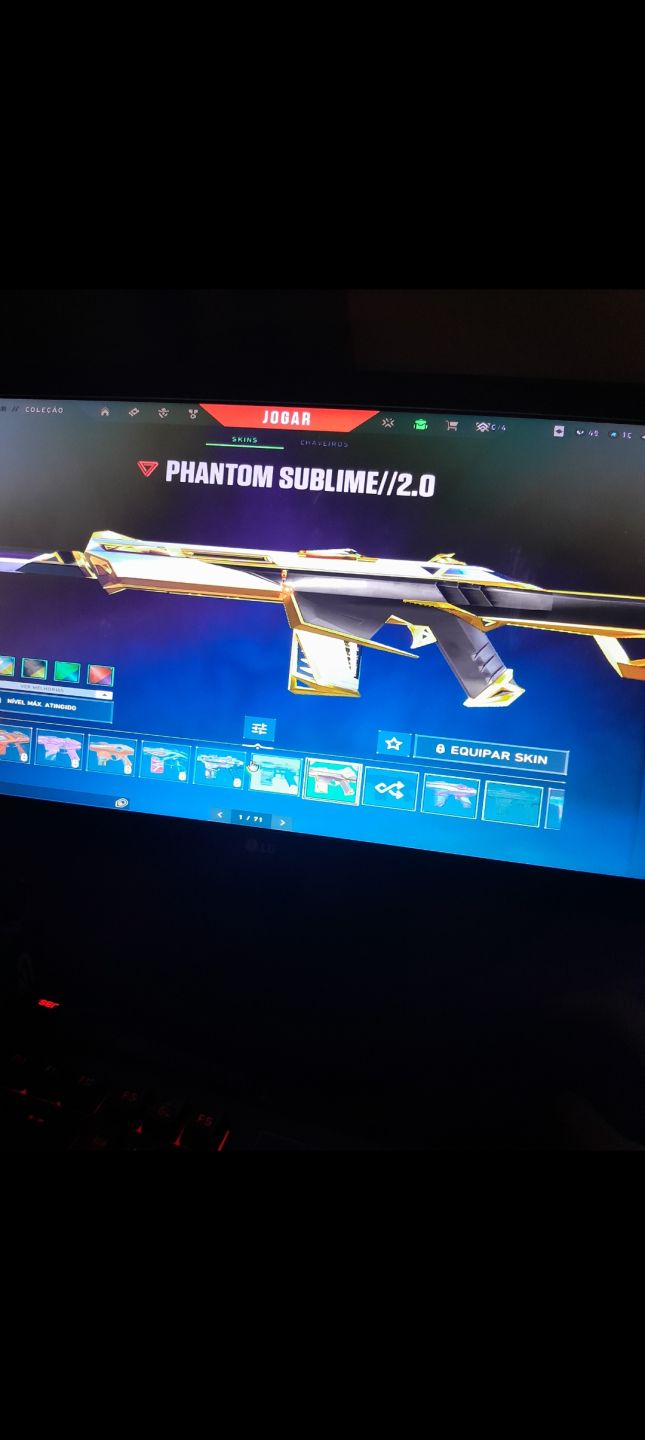 CONTA DE VALORANT 3K GASTO COM 10 SKINS DE FACA, 4 VANDAL, 3 PHANTOM, 2 SHERIF E
