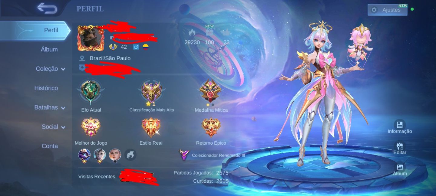 CONTA MOBILE LEGENDS 96 HERÓIS | 238 SKINS | COLECIONADOR RENOMADO III
