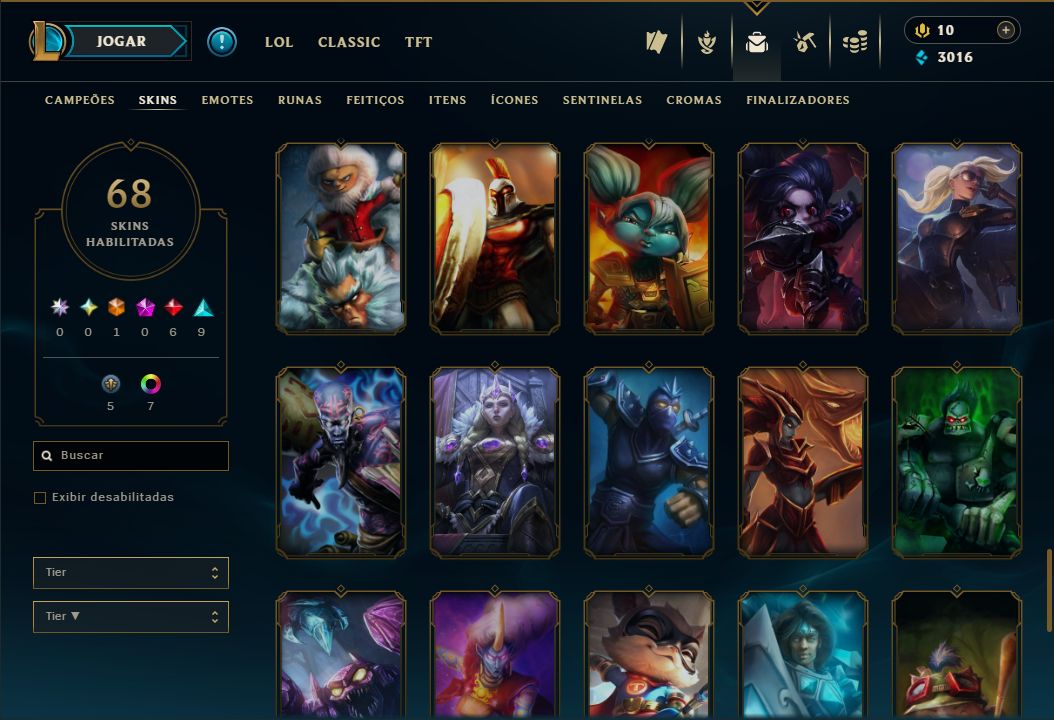 SKIN LENDÁRIA DEUS-REI DARIUS + [ QUASE 100 SKINS HABILITADAS ] + [ TROCA NICK ]