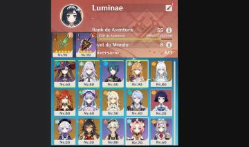 AR 55 | Mavuika + Skirk + Escoffier + Zibai + Ayato | Lança de Jade | Garantido