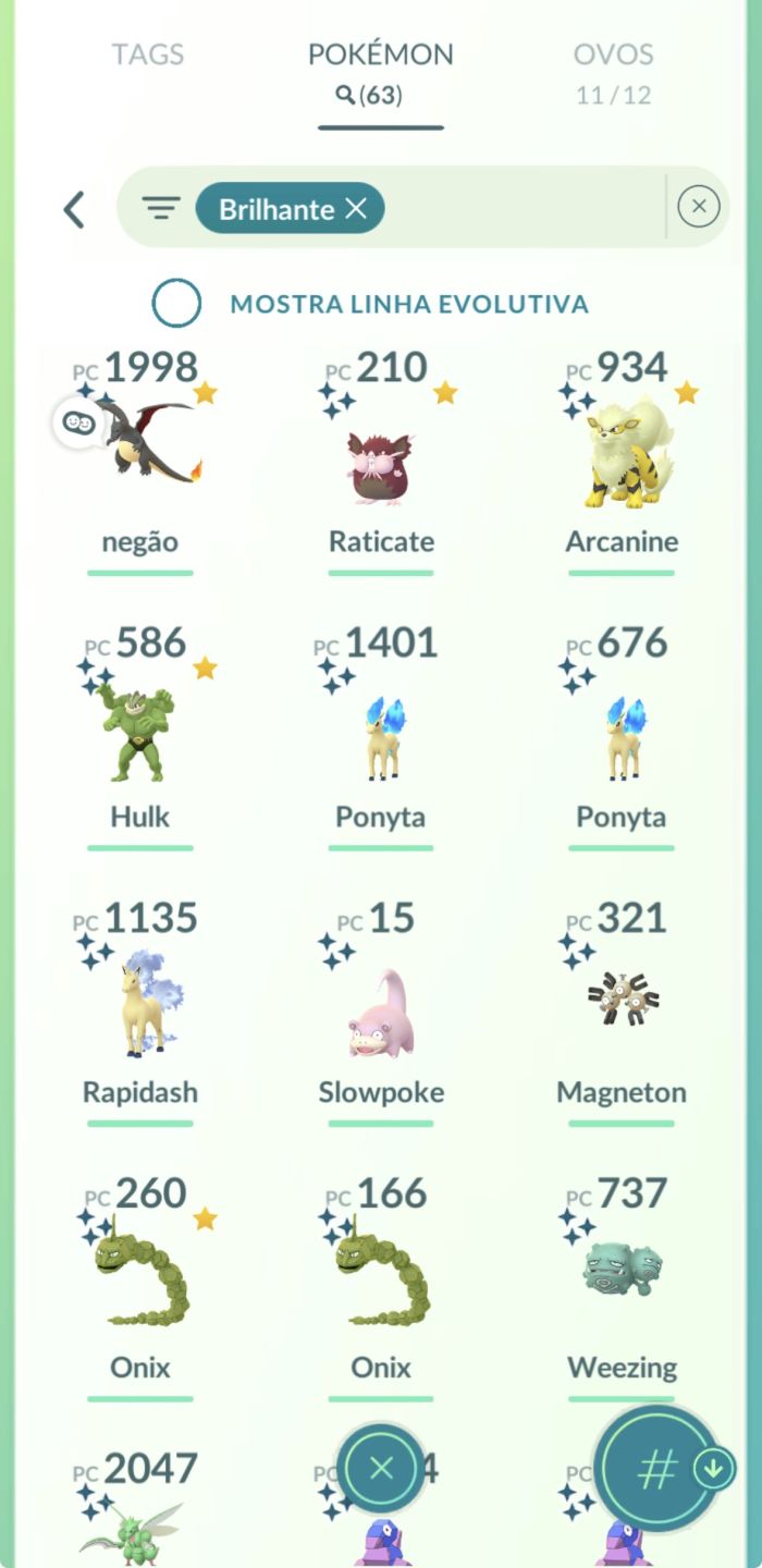 Conta de Pokémon level 46