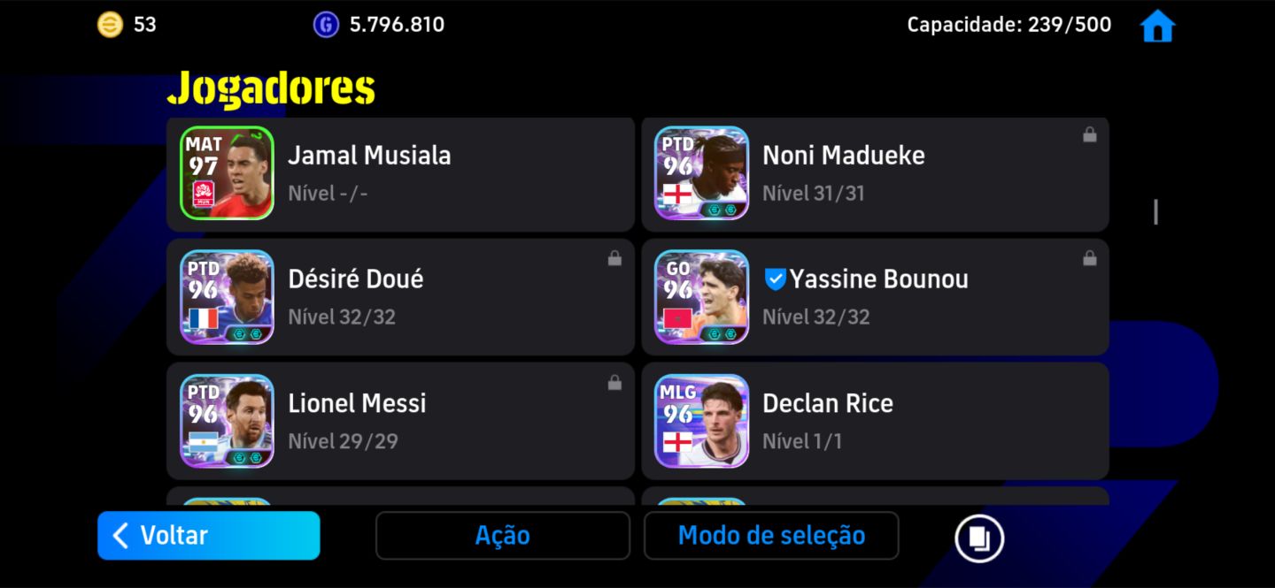 CONTA PRIME EFOOTBALL COM OS MELHORES JOGADORES