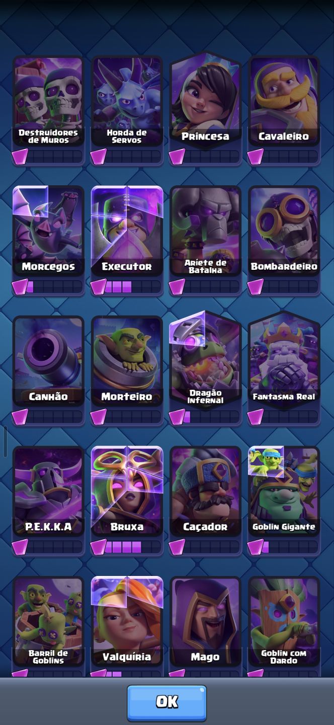 Conta Clash Royale Arena 20 + Evoluções