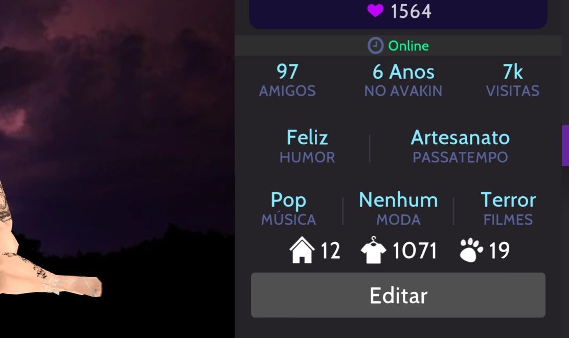Avakin conta 6 anos nvl38