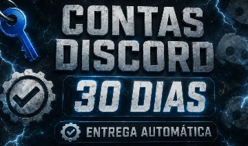 Contas Discord +30 Dias de Criação Para Ativar Nitro