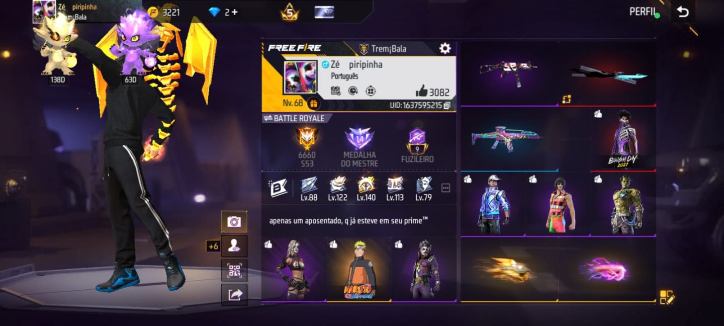 Conta FreeFire Rara (Preço Ngeociavél)