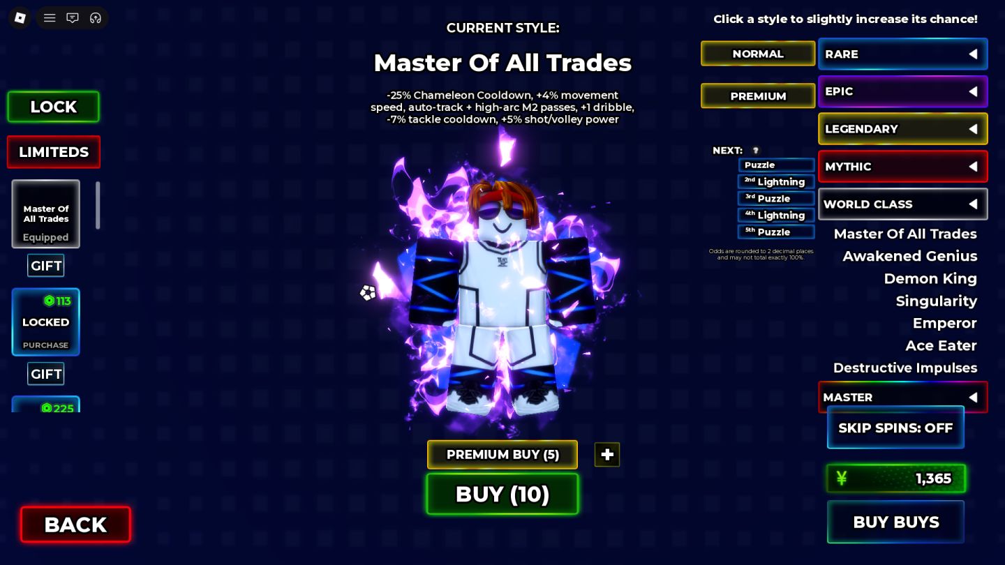 BLUE LOCK RIVALS | CONTAS COM MYTHIC, LUCKY SPINS E STYLES