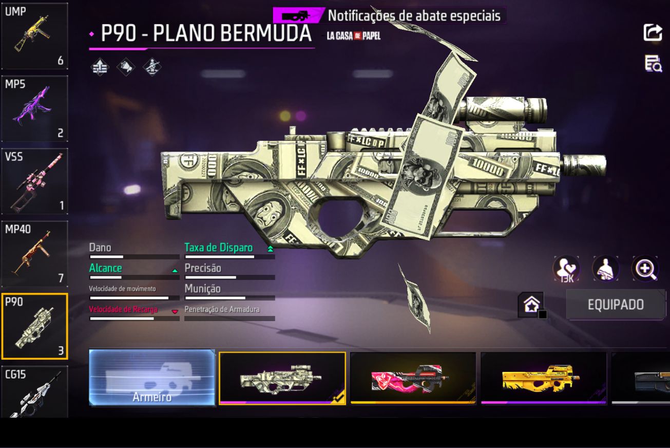 CONTA FREE FIRE NÍVEL 46