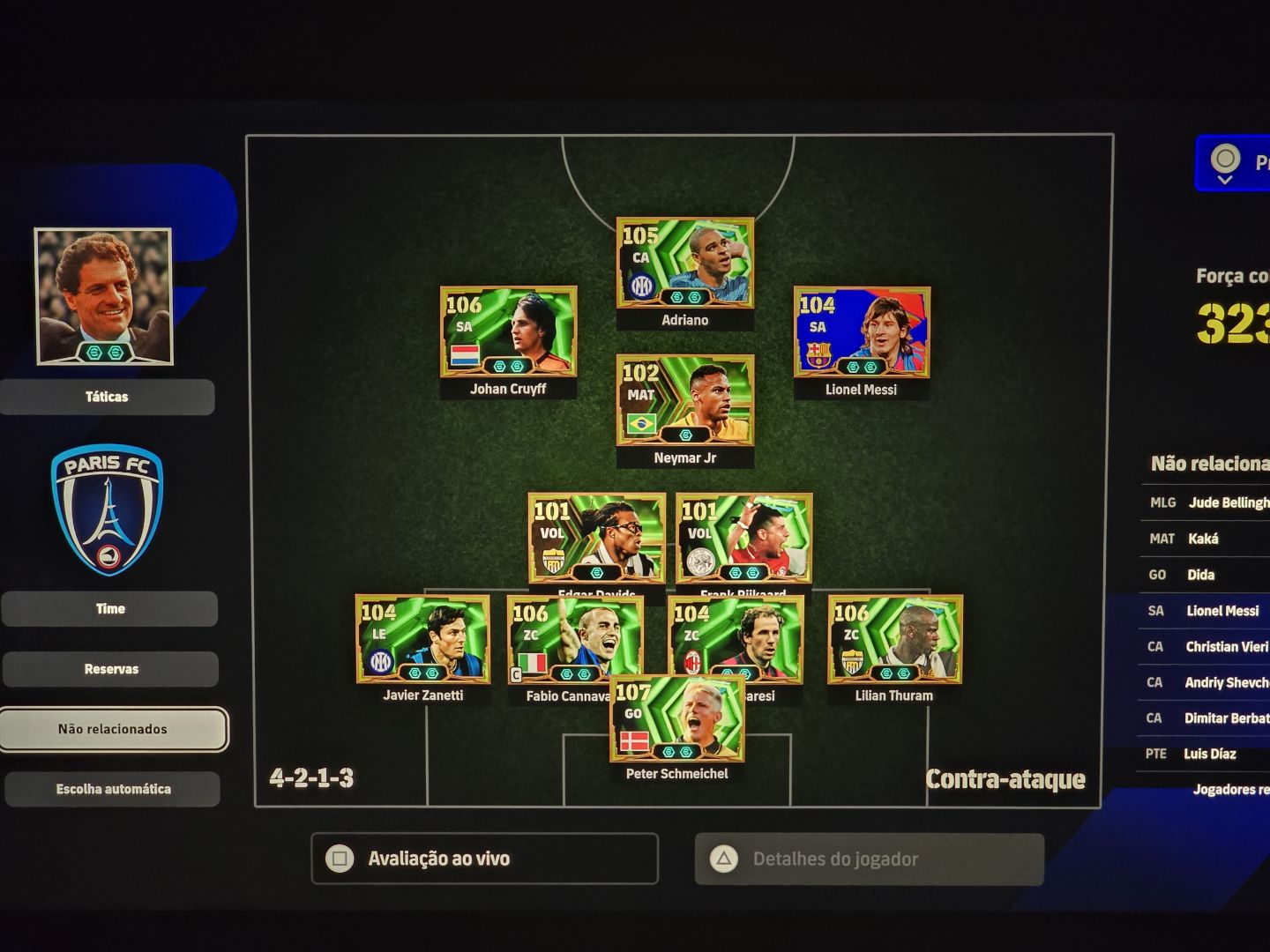 Messi + Mbappé + Cruyff + Adriano | Conta eFootball FC 3261