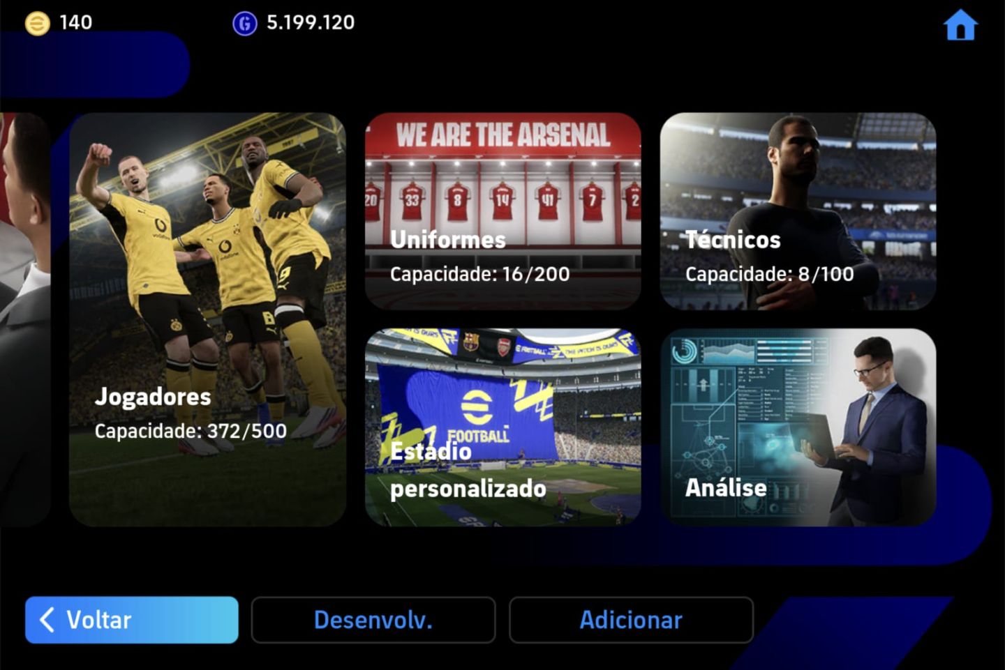 Conta Efootball com Pelé, cruyff e Puskás de 3242 de Força Muito Braba