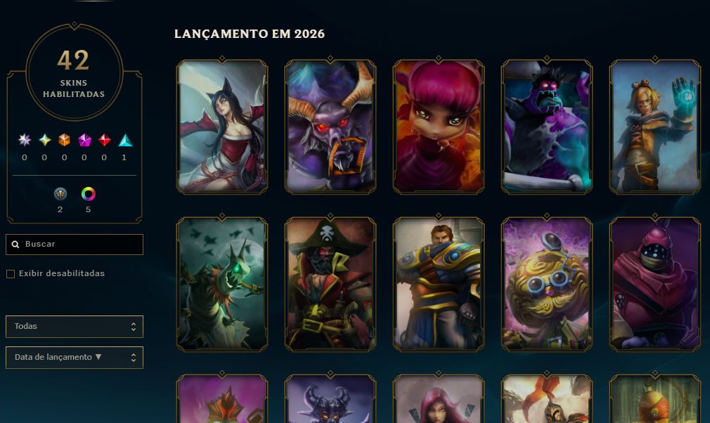 [Entrega Automática] Conta Lol Platina, 42 Skins, Upada À Mão, 7K Ea, 100%Segura