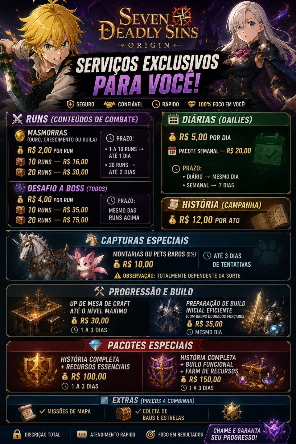 Serviços The Seven Deadly Sins Origin
