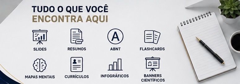 Trabalhos Acadêmicos Premium | Slides, ABNT, Resumos, Mapas Mentais e Currículos