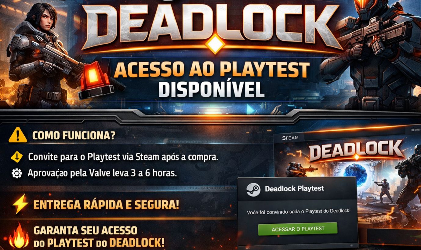 DEADLOCK PLAYTEST NA STEAM GARANTA SEU ACESSO!