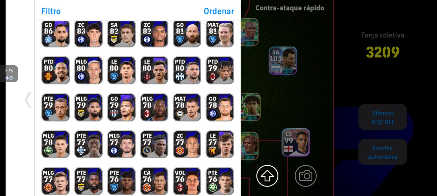 CONTA EFOOTB 3209 - CR7 107, NEY 105, MODRIC 105, MALDINI 109, MOURINHO