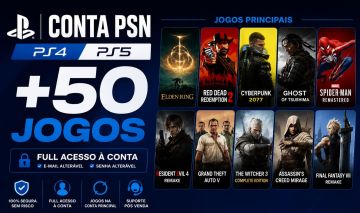 CONTA PSN | + DE 50 JOGOS PAGOS | PS4 / PS5