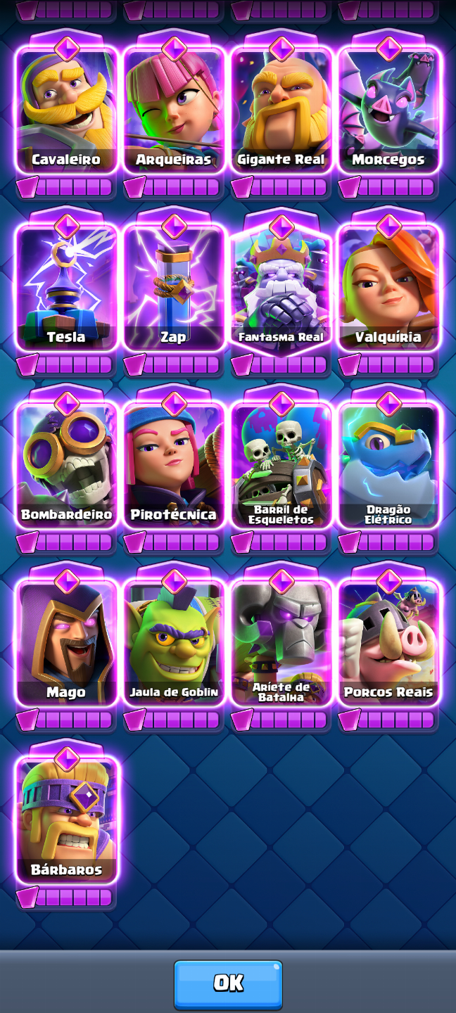CONTA DE CLASH ROYALE FULL LEVEL 16