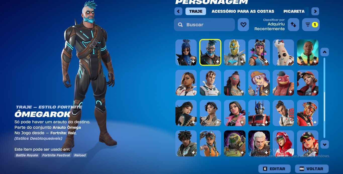 Fortnite Rarezas 01 Fortnite R$ 99,90 com 2.100 V-bucks + Skins Raras | GGMAX