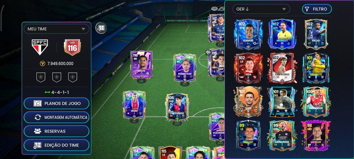 CONTA DE EA FC ANTIGA COM MUITAS GEMAS