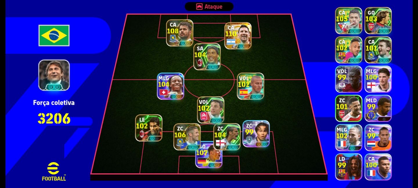 Continha braba do Messi 111 Overal completa . DEFESA E ATAQUE META