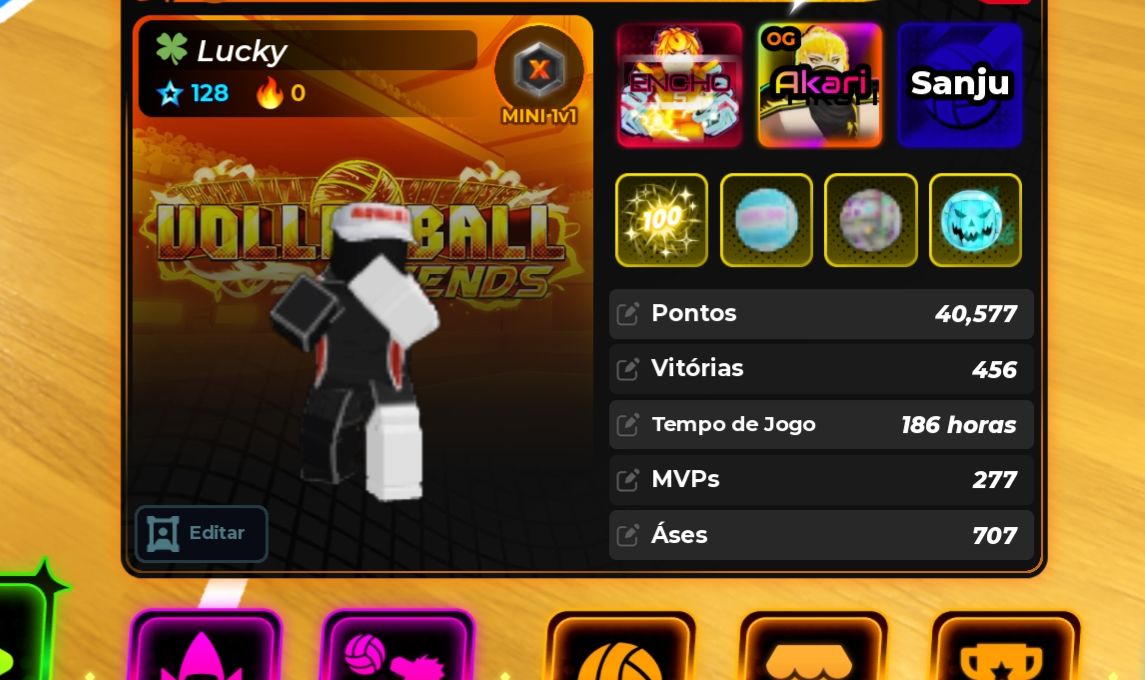 CONTA DE VOLEY BOLL LEGENDS/VBL/!!! OLHE A DESCRIÇÃO
