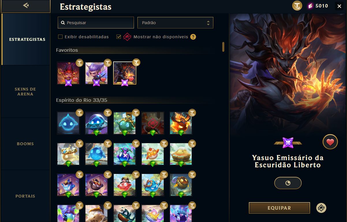 CONTA DE COLECIONADOR LOL + TFT + VALORANT