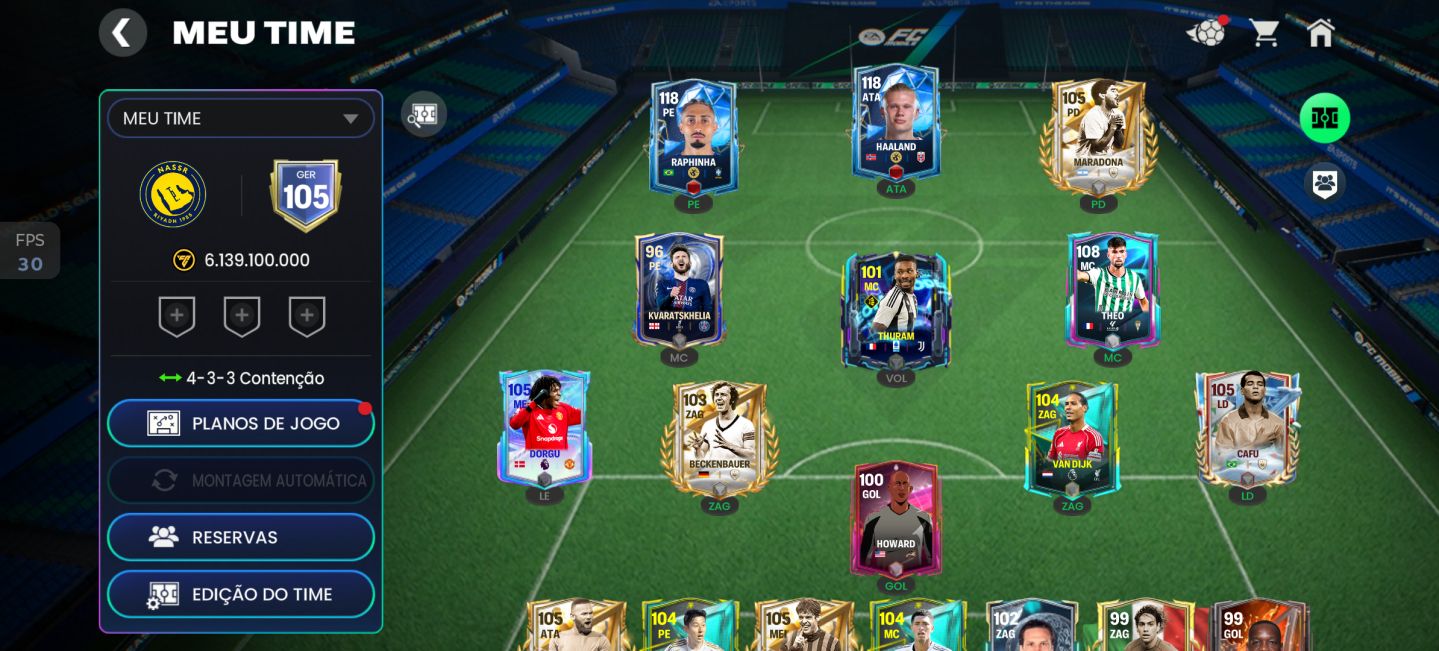 Conta de FC Mobile nível 32