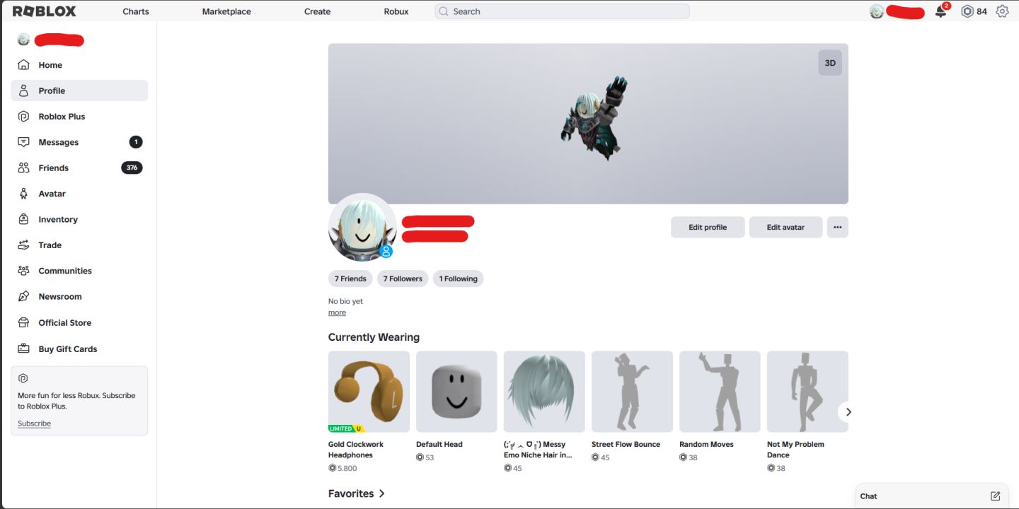 Roblox 2010 | Korblox + Golden Headphones | +45k Robux Gastos | Conta Antiga.