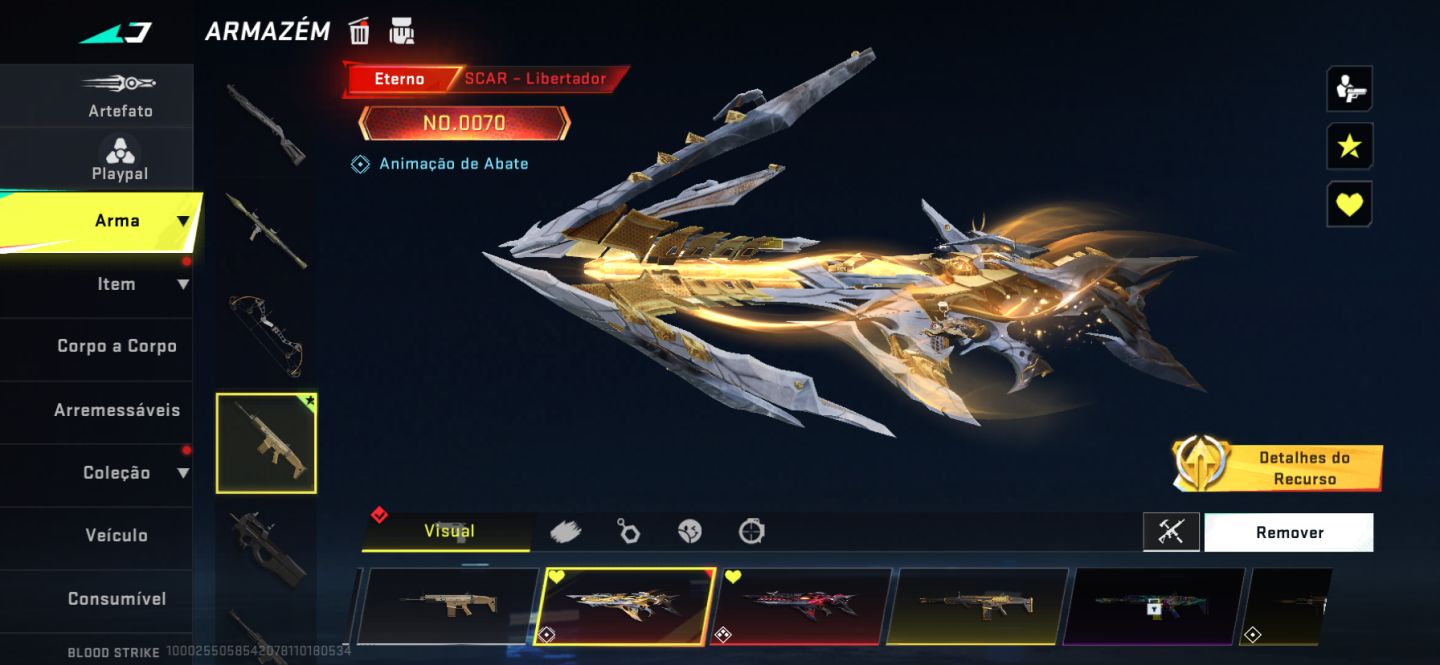 Conta de Blood strike muito boa pra sair hj